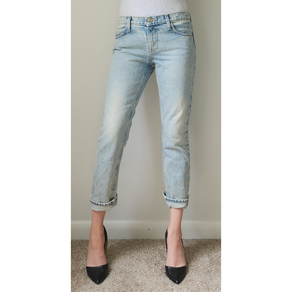 Current/Elliott The Cropped Straight Jeans in Light Indigo 26